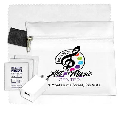 Tech Home and Travel Kit w/ Cleaning Cloth / Wall Charger