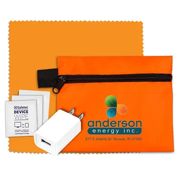 Tech Home and Travel Kit w/ Cleaning Cloth / Wall Charger