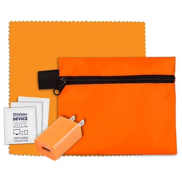 Tech Home and Travel Kit w/ Cleaning Cloth / Wall Charger