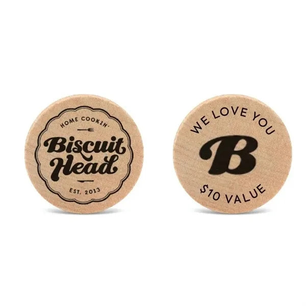 wooden tokens