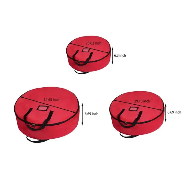 Durable Christmas Wreath Storage Bag with Sturdy Handle