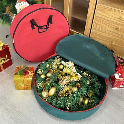 Durable Christmas Wreath Storage Bag with Sturdy Handle
