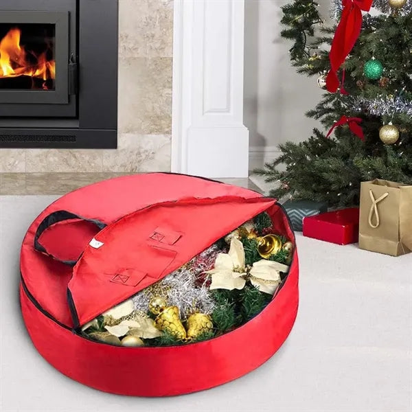 Durable Christmas Wreath Storage Bag with Sturdy Handle