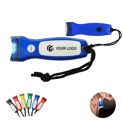 Fridge magnet keychain portable pvc flat led flashlight