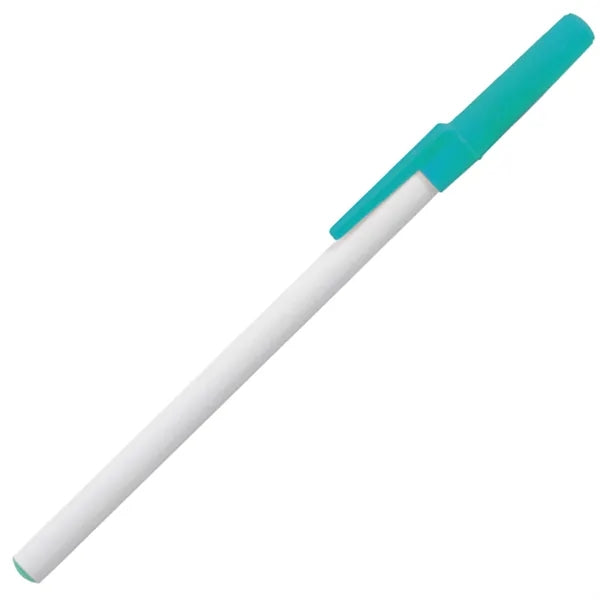 Durable Stick Pen w/ Colored Cap