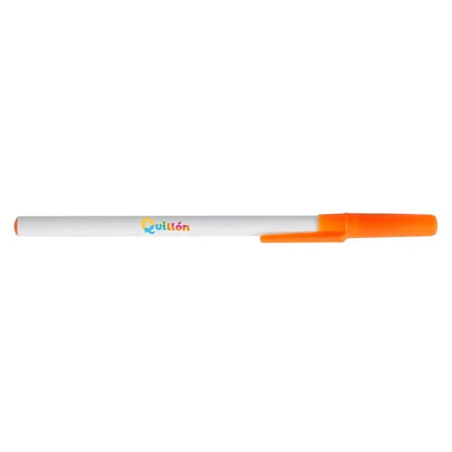 Durable Stick Pen w/ Colored Cap