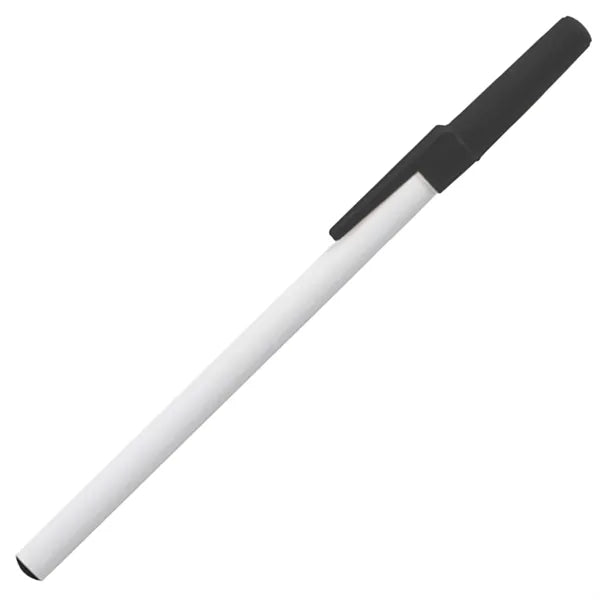 Durable Stick Pen w/ Colored Cap