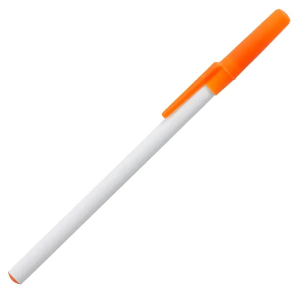 Durable Stick Pen w/ Colored Cap