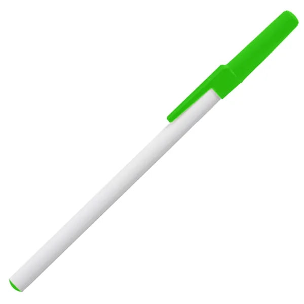 Durable Stick Pen w/ Colored Cap