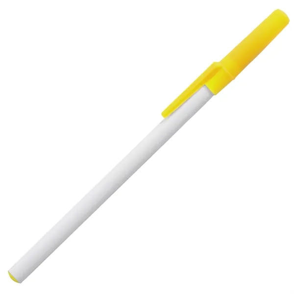 Durable Stick Pen w/ Colored Cap