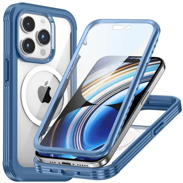 iPhone 15 Series Rugged Case with Built in Screen Protector