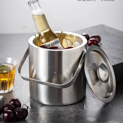 Double-Wall Stainless Steel Ice Bucket