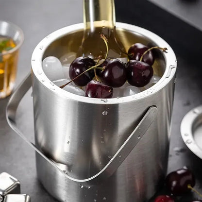 Double-Wall Stainless Steel Ice Bucket