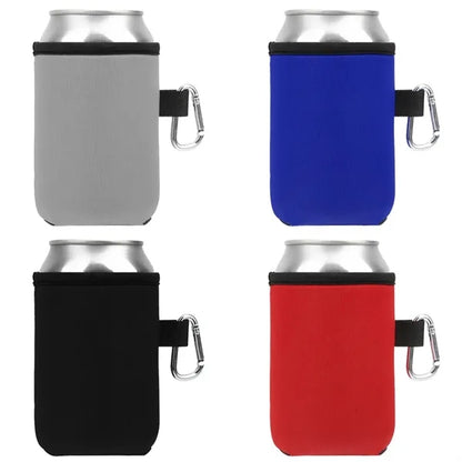 12 Oz Can Cooler With Carabiner