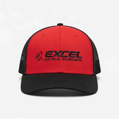 Richardson Recycled Trucker Hat w/Leather Patch, Embroidery
