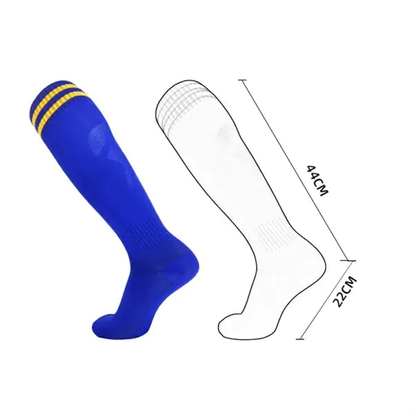 Athletic Knee-High Socks with Striped Cuff