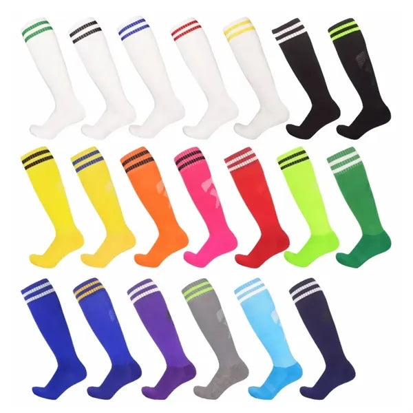 Athletic Knee-High Socks with Striped Cuff