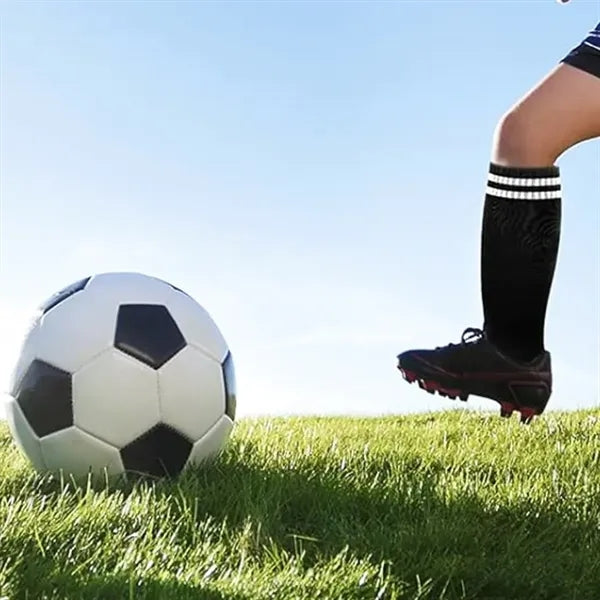 Athletic Knee-High Socks with Striped Cuff