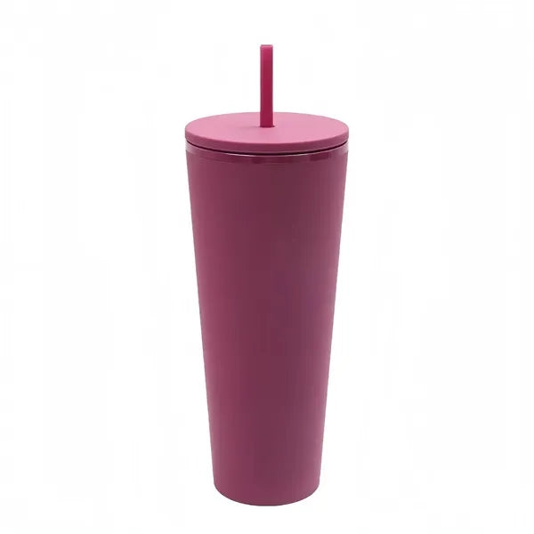 26oz Colorful Plastic Tumbler Straw For Cold Beverages Cup