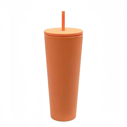26oz Colorful Plastic Tumbler Straw For Cold Beverages Cup