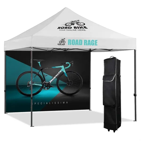10'x10' Full Back Wall Tent W/ Steel Frame & Dye Sublimated