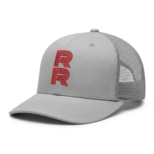 Richardson Freemont Trucker Hat w/Leather Patch, Embroidery