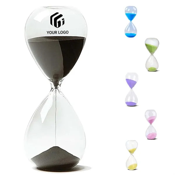 Durable 30 Minute Clear Glass Hourglass Sand Timer for Decor
