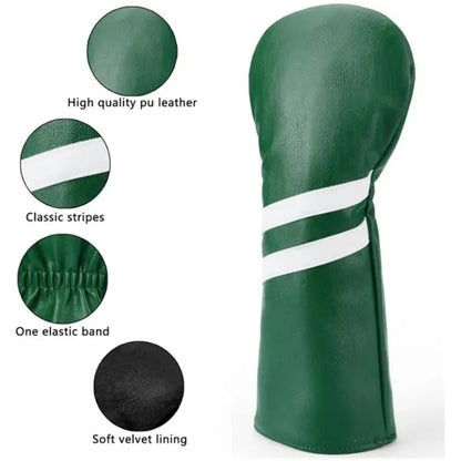 Golf Club Wood and Hybrid Head Cover PU Leather Headcover