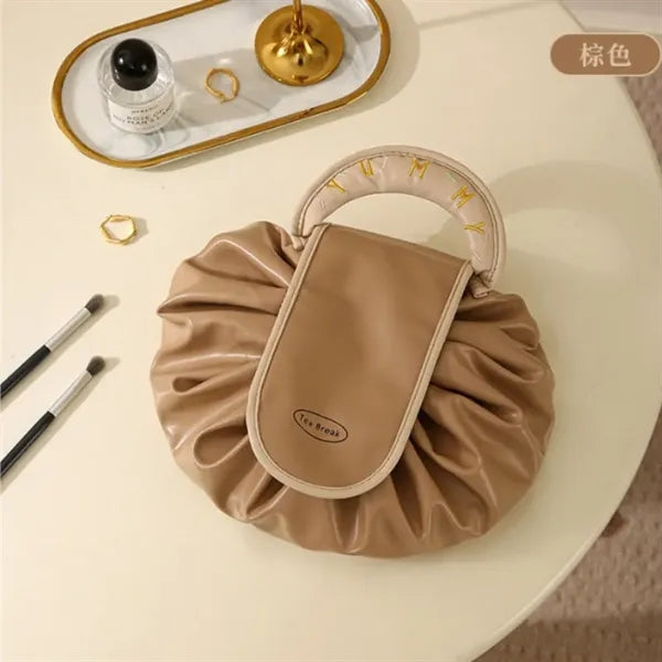 PU Leather Drawstring Makeup Bag
