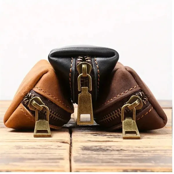 Genuine Leather Multi-Function Wallet Key Organizer