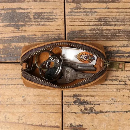 Genuine Leather Multi-Function Wallet Key Organizer