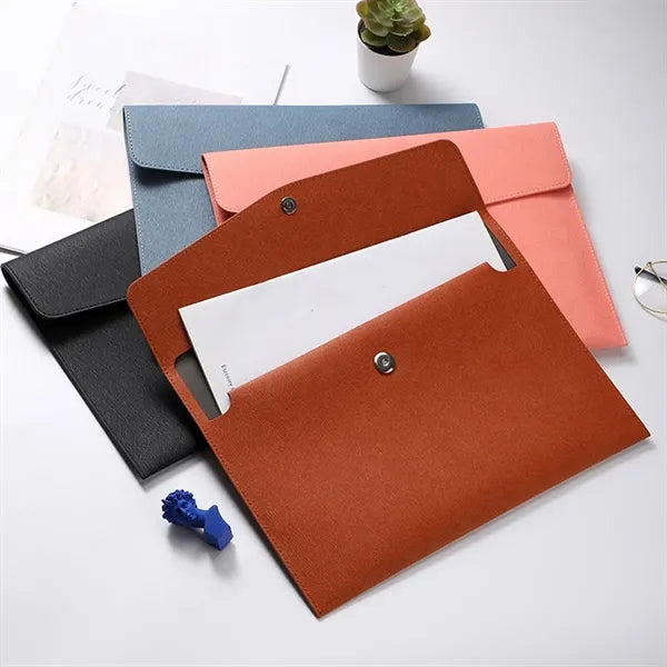 Large Capacity A4 Document Envelope with Snap Button