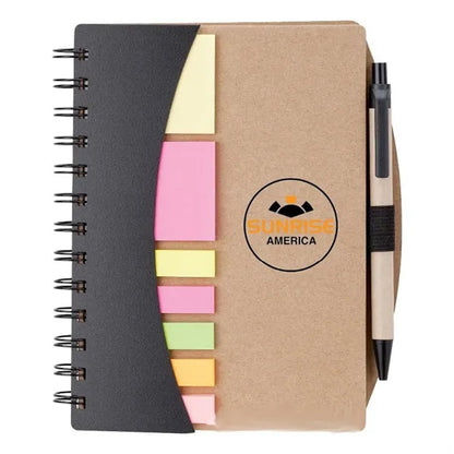 Mini Journal With Pen Flags Sticky Notes