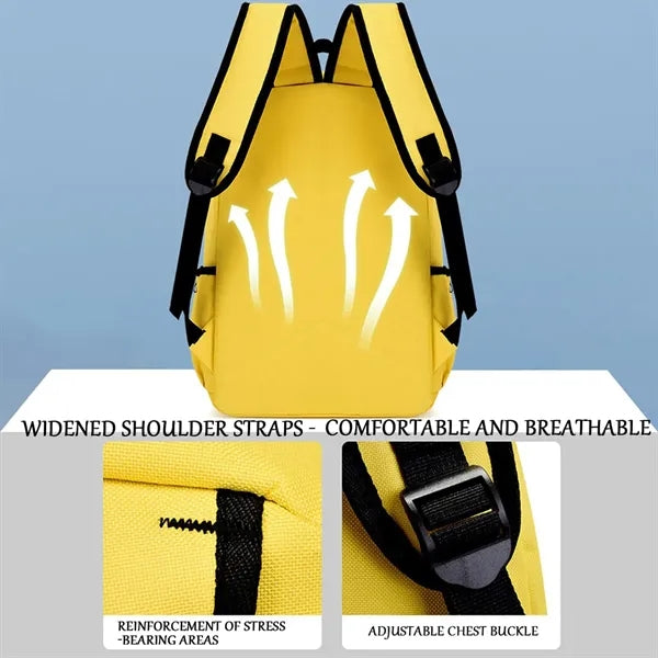 Reflective Strips Kids School Backpack Multi-color