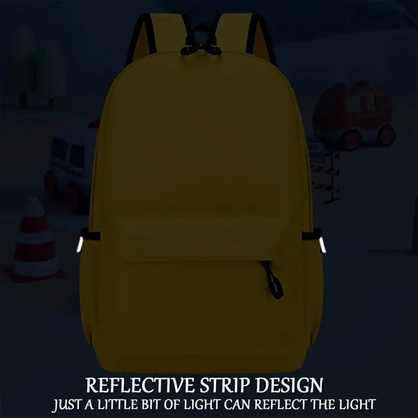 Reflective Strips Kids School Backpack Multi-color