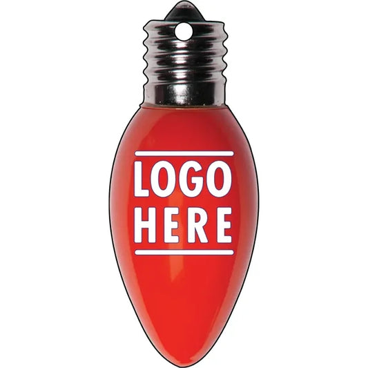 1/4" Recycled Wood Ornaments-LightBulb 1 - Red