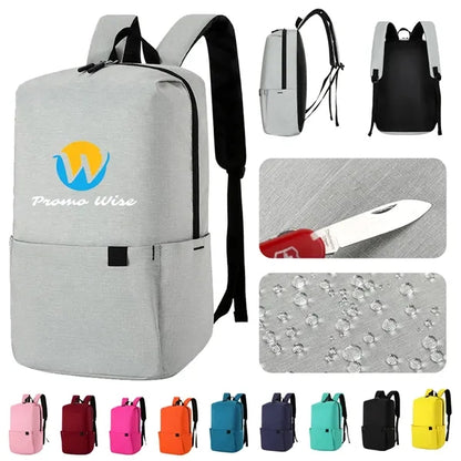 Large Solid Color Lightweight Casual Backpack