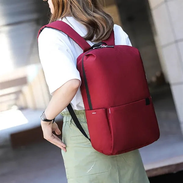 Large Solid Color Lightweight Casual Backpack