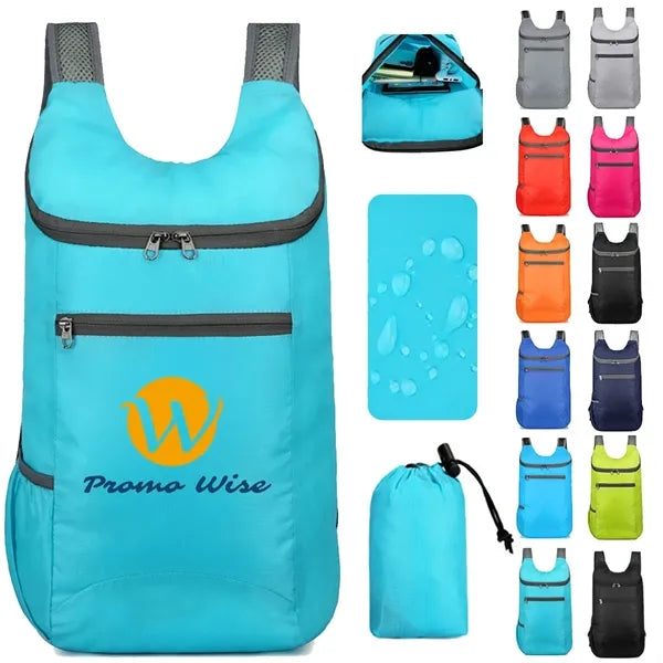 Foldable Lightweight Waterproof Backpack W/Storage Pouch