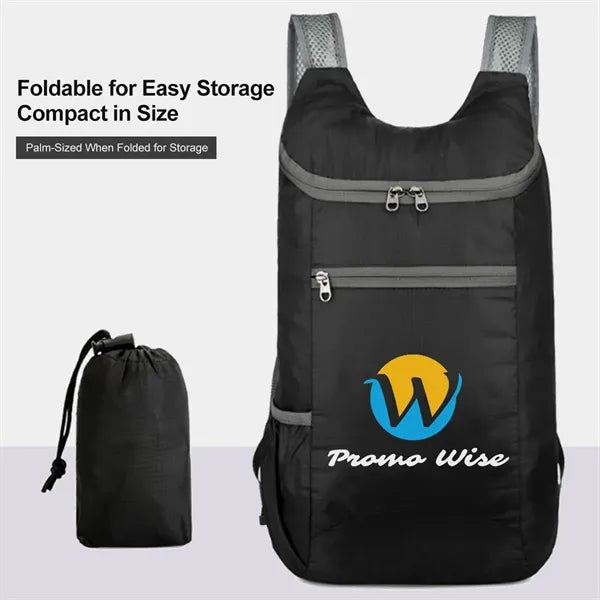 Foldable Lightweight Waterproof Backpack W/Storage Pouch
