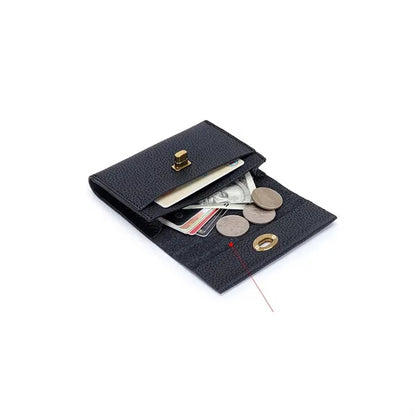 Debossed Full Grain Leather Multifunctional Mini Wallet