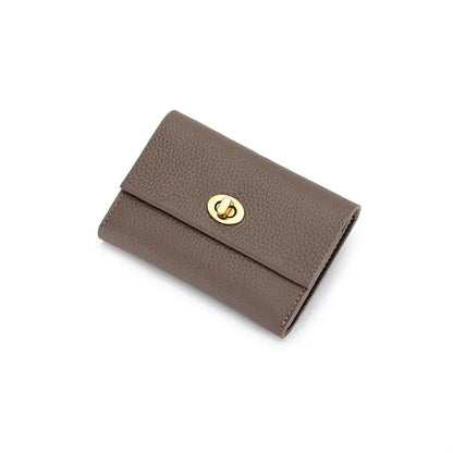 Debossed Full Grain Leather Multifunctional Mini Wallet