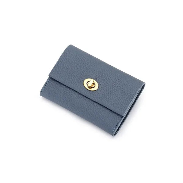 Debossed Full Grain Leather Multifunctional Mini Wallet