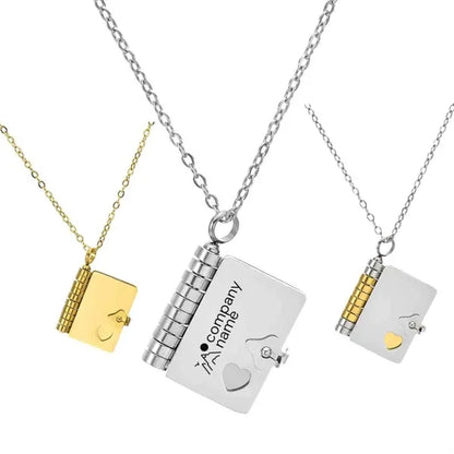 Engraved Stainless Steel Necklace