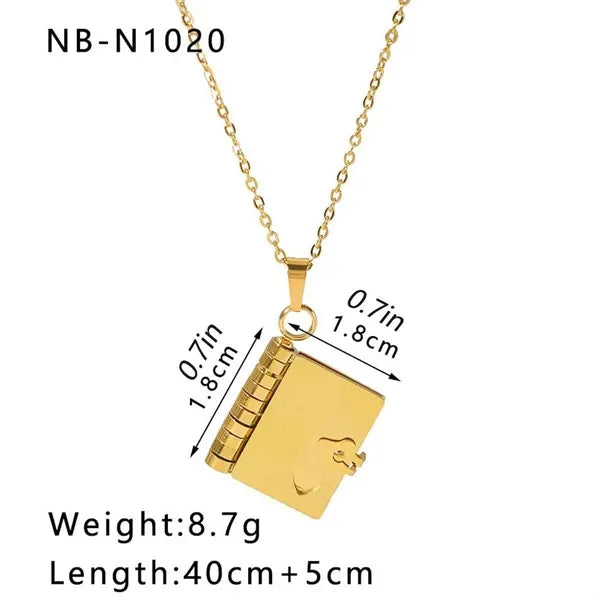 Engraved Stainless Steel Necklace