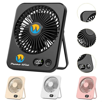 Rechargeable Digital Display Adjustable Quiet Desk Fan
