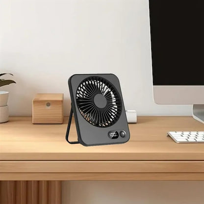 Rechargeable Digital Display Adjustable Quiet Desk Fan