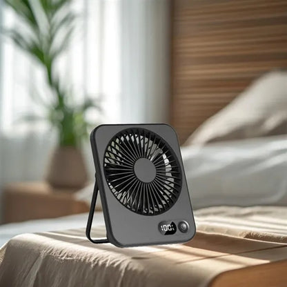 Rechargeable Digital Display Adjustable Quiet Desk Fan