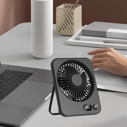 Rechargeable Digital Display Adjustable Quiet Desk Fan