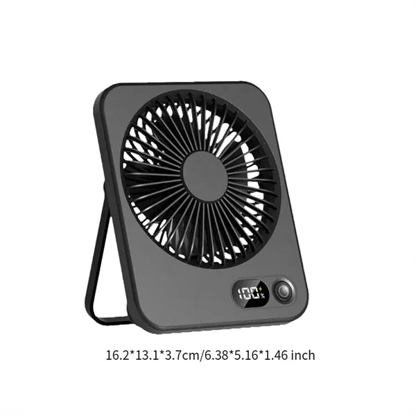 Rechargeable Digital Display Adjustable Quiet Desk Fan